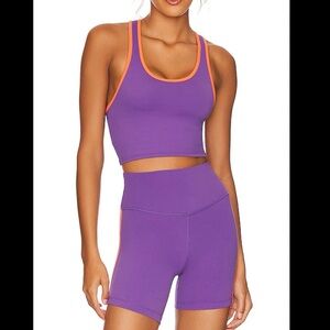 Splits59 biker short set with matching top, size small like new